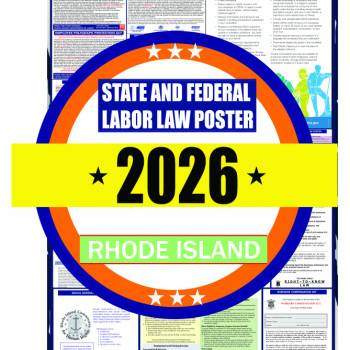 2026 Rhode Island State and Federal Labor Law Poster - RI