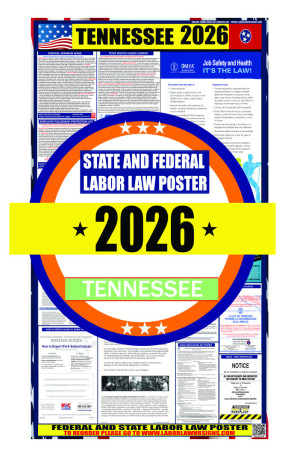 2026 Tennessee State and Federal Labor Law Poster - TN