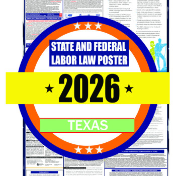 2026 Texas State and Federal Labor Law Poster - TX
