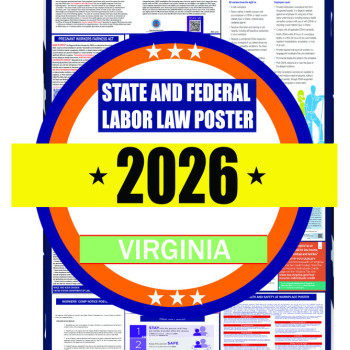 2026 Virginia State and Federal Labor Law Poster - VA