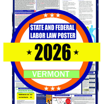 2026 Vermont State and Federal Labor Law Poster - VT