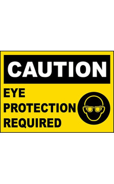 Vinyl Stickers - Bundle - Safety and Warning Signs Stickers - Eye Protection Required Sign
