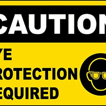 Vinyl Stickers - Bundle - Safety and Warning Signs Stickers - Eye Protection Required Sign
