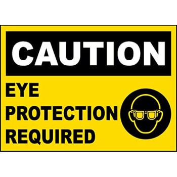 Vinyl Stickers - Bundle - Safety and Warning Signs Stickers - Eye Protection Required Sign
