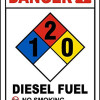 Vinyl Stickers - Bundle - Safety and Warning Signs Stickers - NFPA Diesel Fuel 1-2-0 Sign