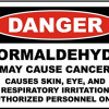 Vinyl Stickers - Bundle - Safety and Warning Signs Stickers - OSHA Formaldehyde May Cause Cancer Sign