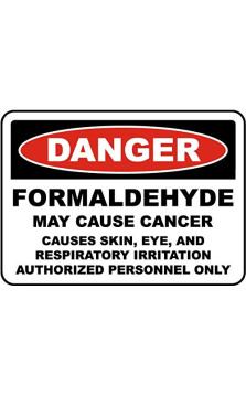 Vinyl Stickers - Bundle - Safety and Warning Signs Stickers - OSHA Formaldehyde May Cause Cancer Sign