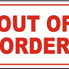 Vinyl Stickers - Bundle - Safety and Warning Signs Stickers - Out of Order Sign