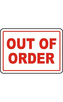 Vinyl Stickers - Bundle - Safety and Warning Signs Stickers - Out of Order Sign