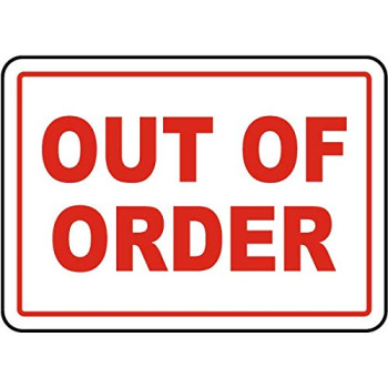Vinyl Stickers - Bundle - Safety and Warning Signs Stickers - Out of Order Sign