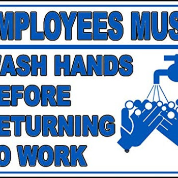 Vinyl Stickers - Bundle - Safety and Warning Signs Stickers - Employees Must Wash Hands Sign