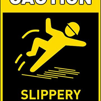 Vinyl Stickers - Bundle - Safety and Warning Signs Stickers - Caution Slippery When Wet Sign
