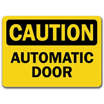 Vinyl Stickers - Bundle - Safety and Warning Signs Stickers - Caution - Sign - Automatic Door - Safety Sign
