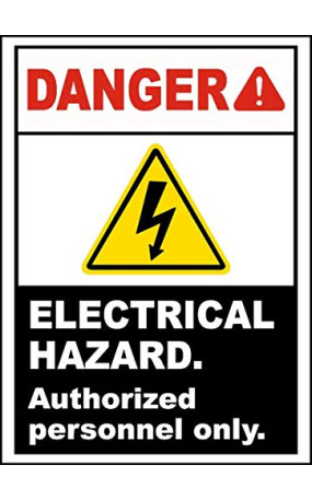 Vinyl Stickers - Bundle - Safety and Warning Signs Stickers - Electrical Hazard Authorized Only Sign