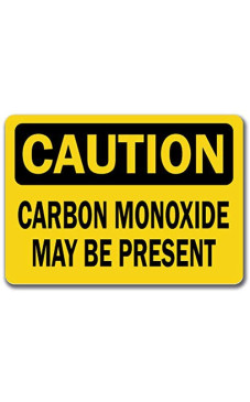 Vinyl Stickers - Bundle - Safety and Warning Signs Stickers - Caution - Sign - Carbon Monoxide May Be Present - Safety Sign