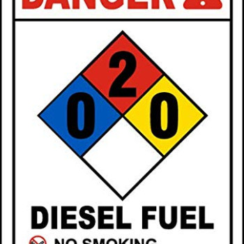 Vinyl Stickers - Bundle - Safety and Warning Signs Stickers - NFPA Diesel Fuel 0-2-0 Sign