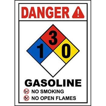 Vinyl Stickers - Bundle - Safety and Warning Signs Stickers - NFPA Gasoline 1-3-0 Sign