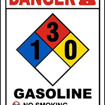Vinyl Stickers - Bundle - Safety and Warning Signs Stickers - NFPA Gasoline 1-3-0 Sign