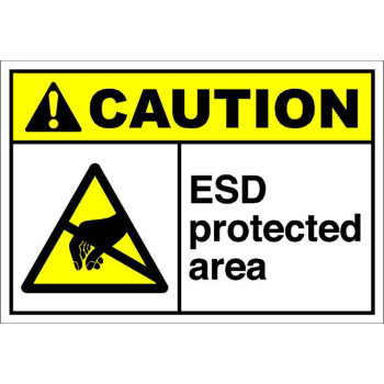 Vinyl Stickers - Bundle - Safety and Warning Signs Stickers - Caution - ESD Protected Area