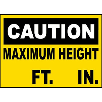 Vinyl Stickers - Bundle - Safety and Warning Signs Stickers - Caution Maximum Height Sign