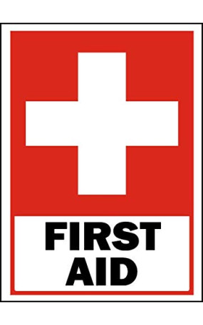 Vinyl Stickers - Bundle - Safety and Warning Signs Stickers - First Aid Sign