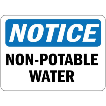 Vinyl Stickers - Bundle - Safety and Warning Signs Stickers - Notice - Non Potable Water OSHA