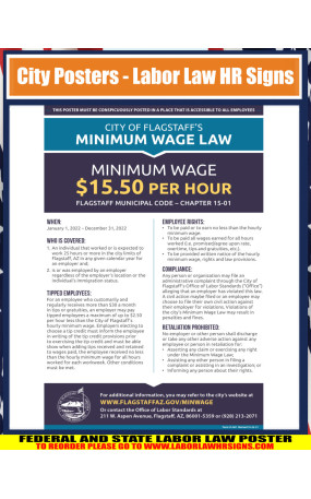 Arizona-Flagstaff Minimum Wage City Poster
