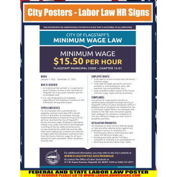 Arizona-Flagstaff Minimum Wage City Poster
