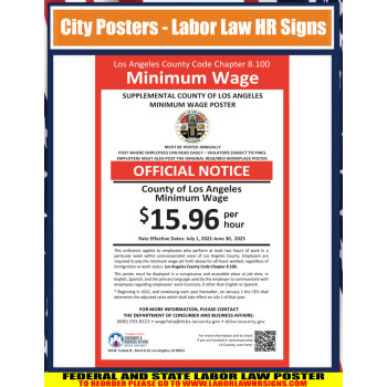 CALIFORNIA - El Cerrito- Minimum Wage City Poster