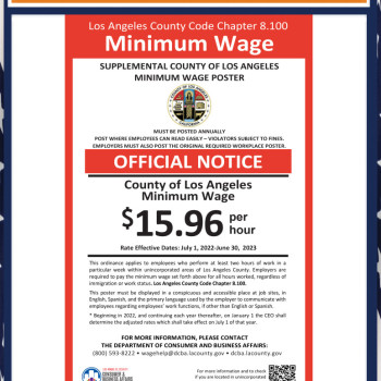 CALIFORNIA - El Cerrito- Minimum Wage City Poster