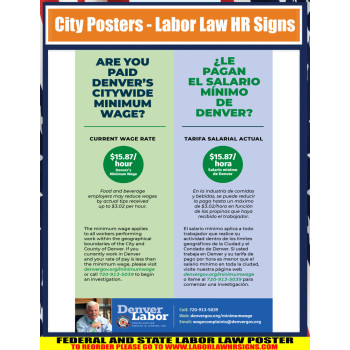 Colorado - Denver - Minimum Wage City poster