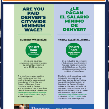 Colorado - Denver - Minimum Wage City poster