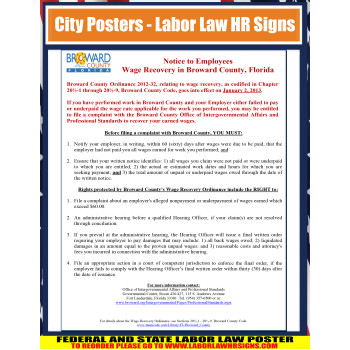 Florida - Wage Recovery in Broward County, Florida