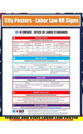 Illinois - Chicago - Min Wage City Poster