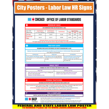 Illinois - Chicago - Min Wage City Poster
