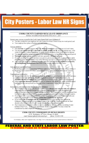 Illinois - Cook Country Earned Sick Leave Ordinance