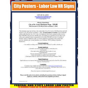 Missouri - St.Louis Minimum Wage City Poster
