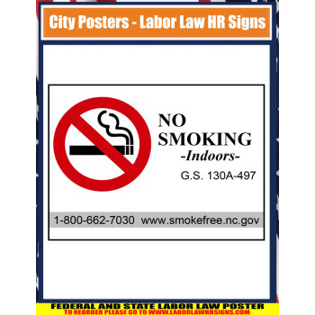 North Carolina - Raleigh No Smoking (English) City Poster