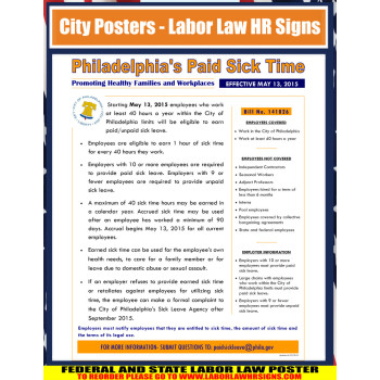 Pennsylvania - Paid Sick Leave City Poster
