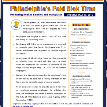 Pennsylvania - Paid Sick Leave City Poster