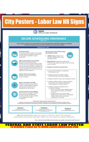 Washington - Seattle Minimum Wage City Poster