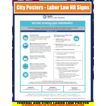 Washington - Seattle Minimum Wage City Poster