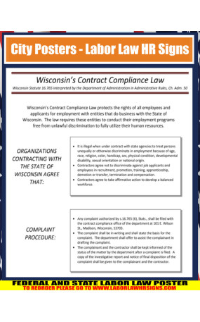Wisconsin -  Contract Compliance Law City Poster