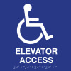 ADA Compliant Elevator Access Sign with Tactile Text and Grade 2 Braille