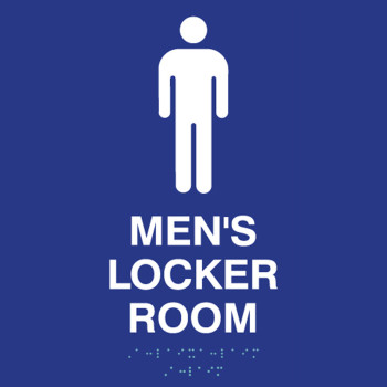 ADA Men's Locker Room with Pictogram Wall Sign