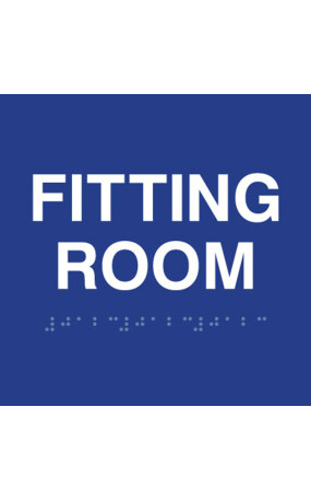 ADA Fitting Room Text and Braille Sign