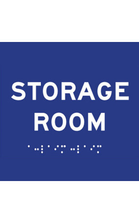 ADA Storage Room Text and Braille Sign