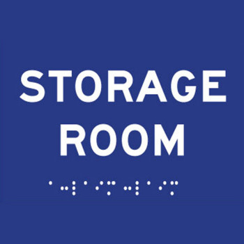 ADA Storage Room Text and Braille Sign