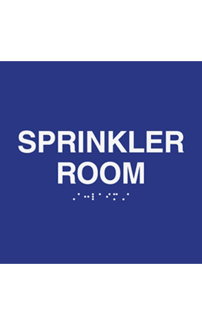 ADA Sprinkler Room Text and Braille Sign