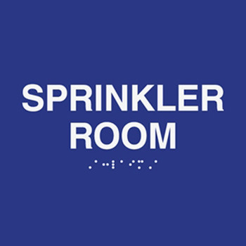 ADA Sprinkler Room Text and Braille Sign